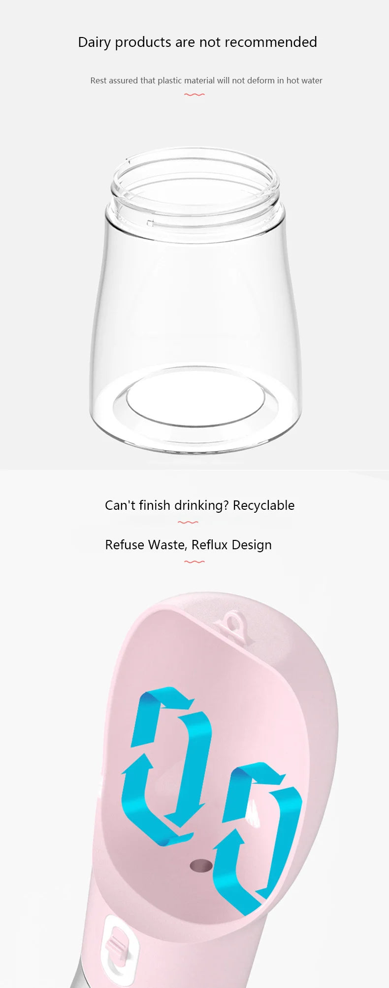 Pet Dog Water Bottle Portable Drinking Water Feeder Bowl Cat Food Feeding For Puppy Outdoor Walking Travel Supplies Pet Products