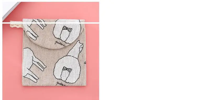 Women Cosmetic Organizer Sanitary Napkin Storage Bag Girls Ladies Cute Coin Card Makeup Storage Pouch Small Cosmetic Bags