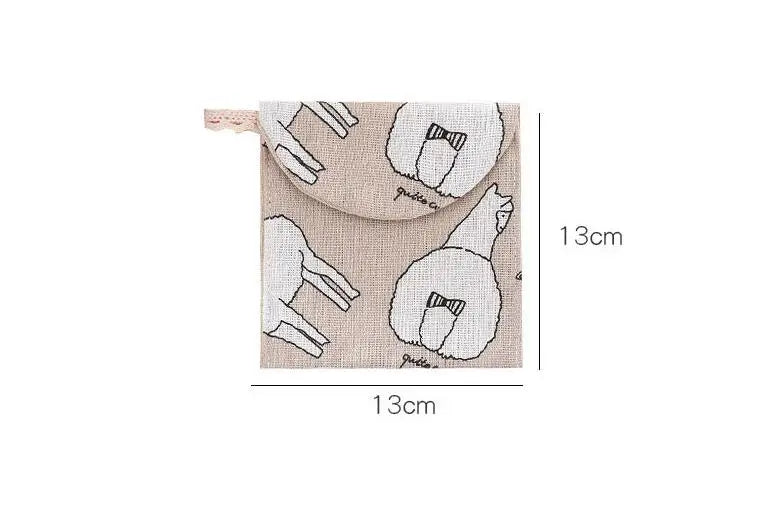 Women Cosmetic Organizer Sanitary Napkin Storage Bag Girls Ladies Cute Coin Card Makeup Storage Pouch Small Cosmetic Bags
