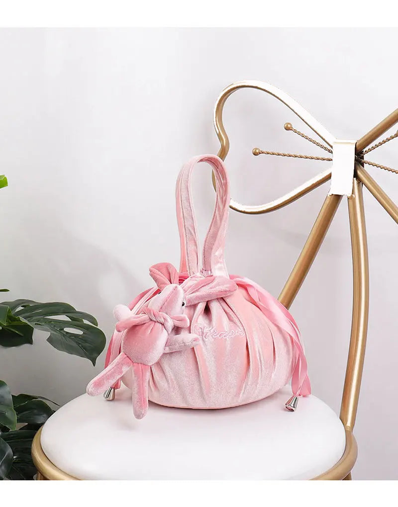 Cosmetic Bag Fashion Round Velvet Makeup Bag Drawstring Travel Make Up Organizer Female Storage Toiletry Kit Case Beauty Pouch
