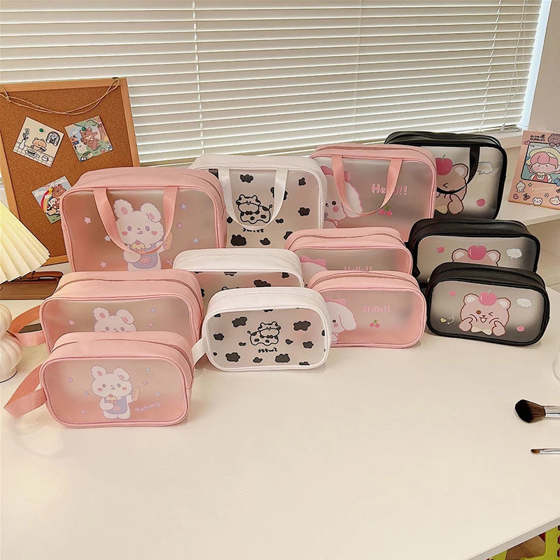 Transparent Cosmetic Bag - Travel Organizer, Fashion Small/Medium/Large Toiletry Bags, Makeup Pouch Storage