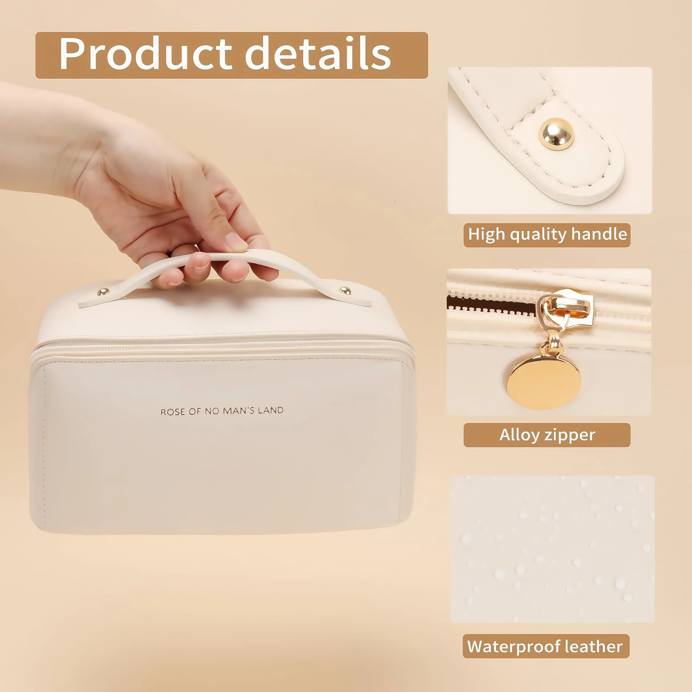 Cosmetic bag new portable, women's travel large capacity toiletry bag, high-end simple, makeup storage bag, cosmetic storage bag