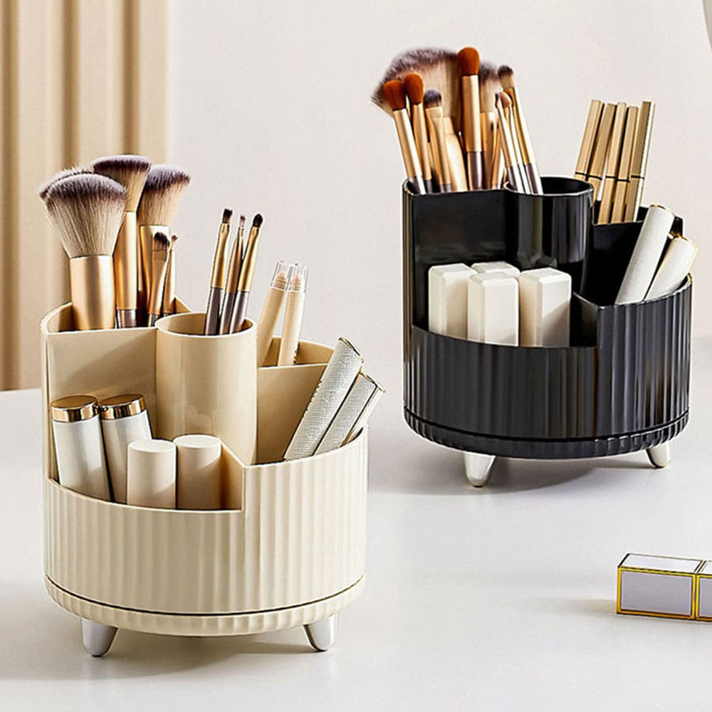 Cosmetic Storage Rack with Rotating Base and Divided Compartments for Cosmetic Storage Box, for Lipstick, Skin Care Storage Box