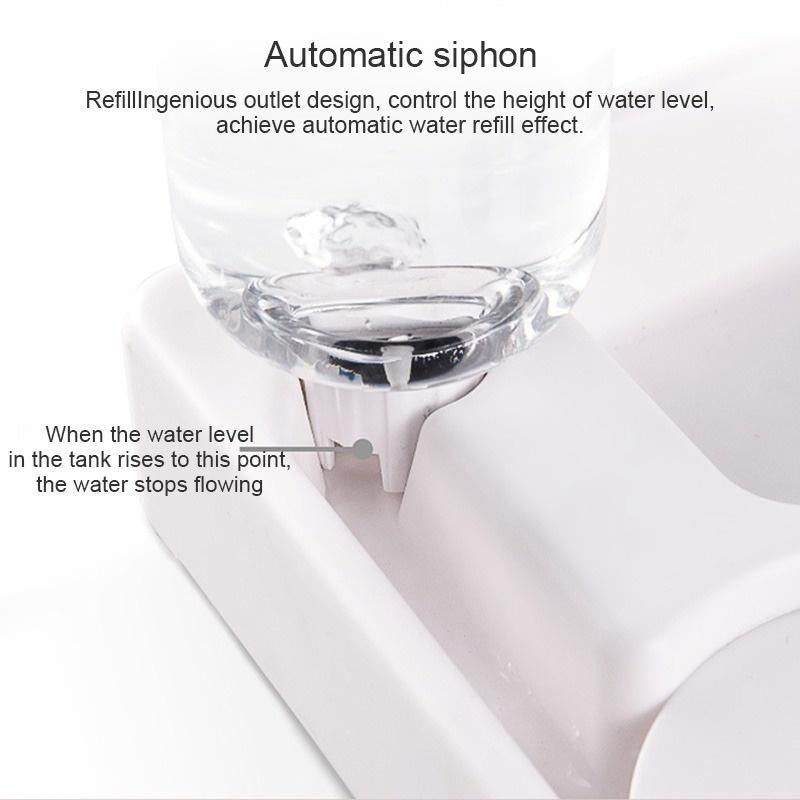 500ml Pet Automatic Feeder Small Bowl Drinkable Portable Cat and Dog Food Bowl Living Room Bedroom Pet Products  Pet Items
