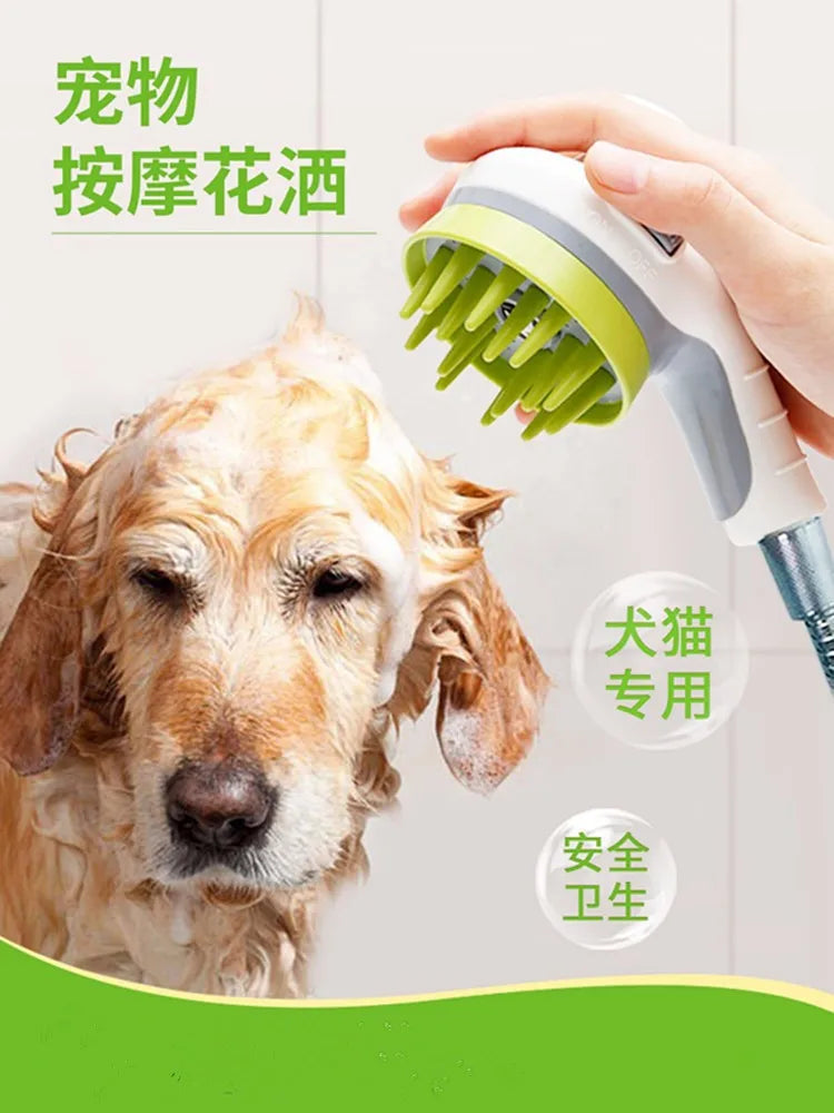 Pet showerhead, specially designed for dogs, shower spray, water faucet, pressure-increasing nozzle, foaming device, reinforced