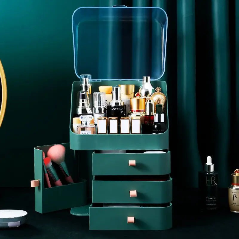 Multifunctional Cosmetic Box Transparent Makeup Jewelry Drawer Organizer Home Storage Boxs Travel Cosmetic Organizer