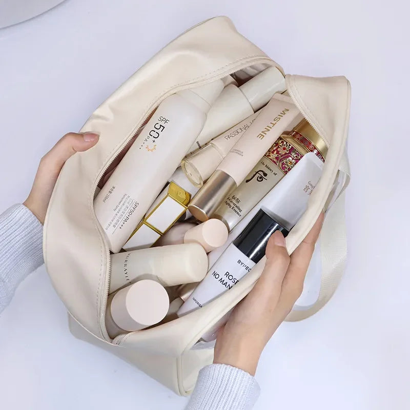 Waterproof Cosmetic Bag Portable Portable Cosmetic Storage Bag Large Capacity Pu Transparent Wash Bag Travel Storage Bag