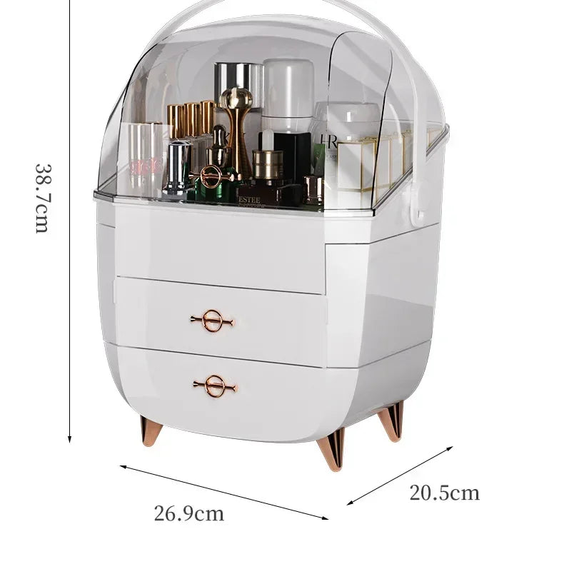 Cosmetic Storage Box Makeup Box Large Capacity Dustproof Desktop Drawer Make Up Drawer Container Jewelry Lipstick Boxs Organizer