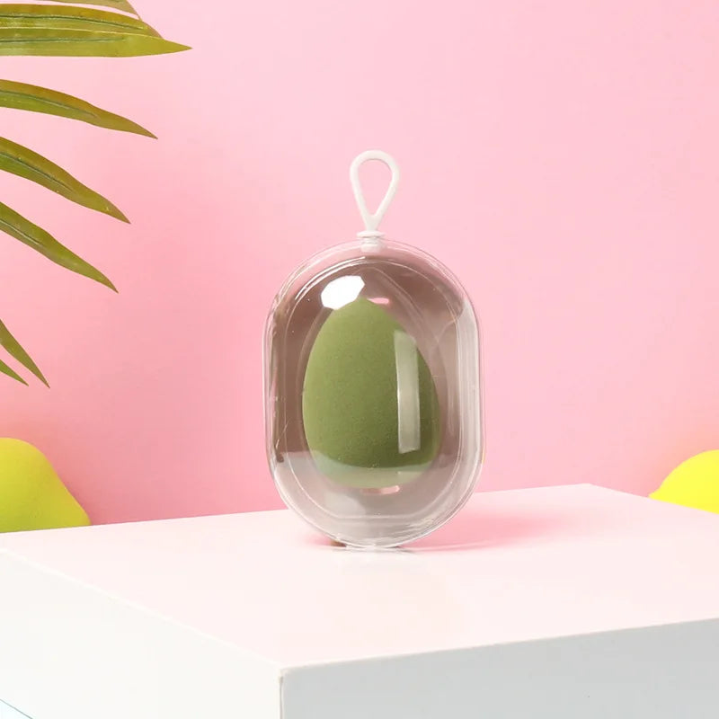 Cosmetic Egg With Storage Box Beauty Sponge Stand Storage Case Dry And Wet Powder Puff Box Blender Puff Case With Make Up Egg