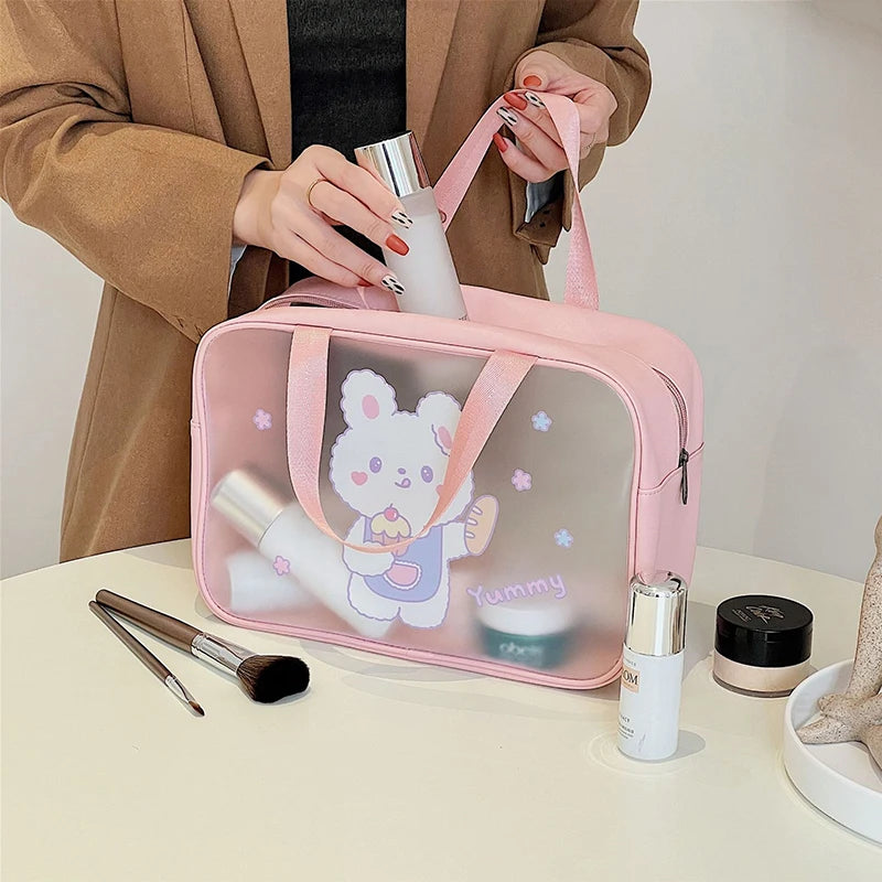 Transparent Cosmetic Bag - Travel Organizer, Fashion Small/Medium/Large Toiletry Bags, Makeup Pouch Storage