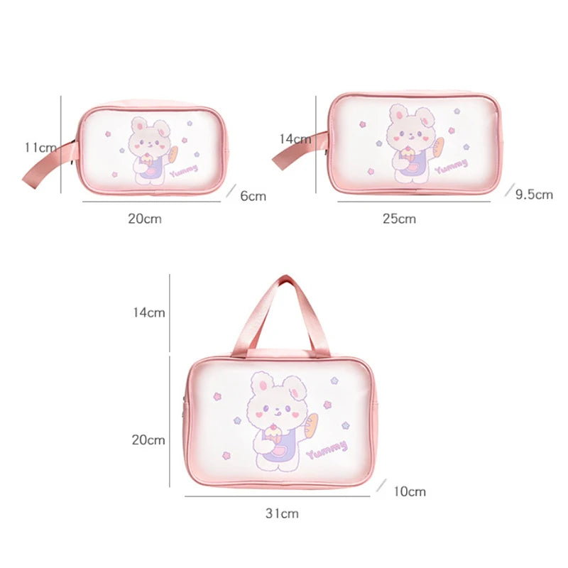 Transparent Cosmetic Bag - Travel Organizer, Fashion Small/Medium/Large Toiletry Bags, Makeup Pouch Storage