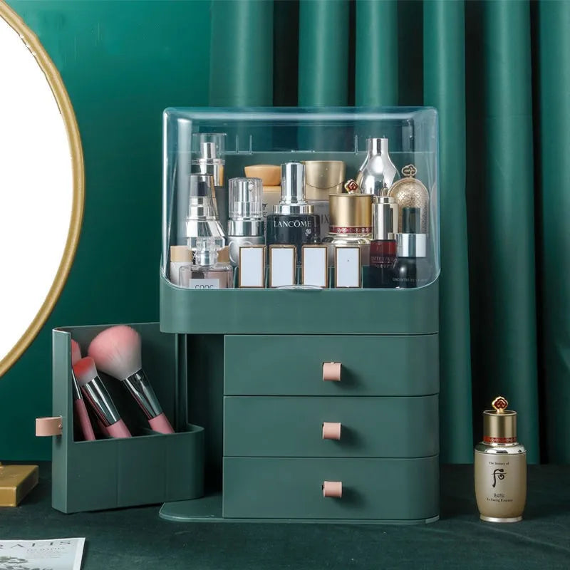 Multifunctional Cosmetic Box Transparent Makeup Jewelry Drawer Organizer Home Storage Boxs Travel Cosmetic Organizer