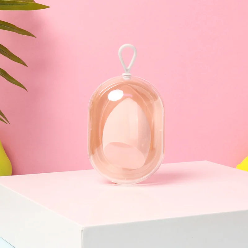 Cosmetic Egg With Storage Box Beauty Sponge Stand Storage Case Dry And Wet Powder Puff Box Blender Puff Case With Make Up Egg