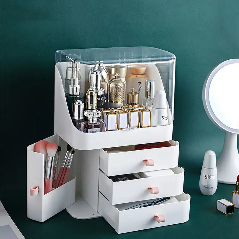 Multifunctional Cosmetic Box Transparent Makeup Jewelry Drawer Organizer Home Storage Boxs Travel Cosmetic Organizer