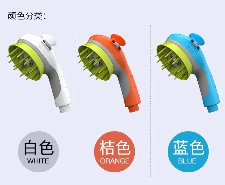 Pet showerhead, specially designed for dogs, shower spray, water faucet, pressure-increasing nozzle, foaming device, reinforced